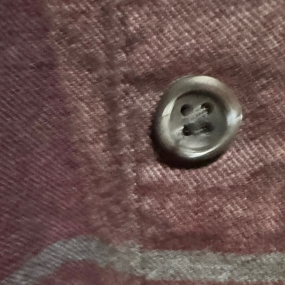 Outerknown Burgundy and Blue Plaid Shirt - Picture 4 of 8